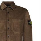 Stone Island Cotton Micro-Corduroy Overshirt in Shadow Brown