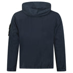 Stone Island Cotton Twill Hooded Jacket in Navy