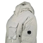 CP Company Eco-Chrome R Mixed Hooded Down Jacket Grey