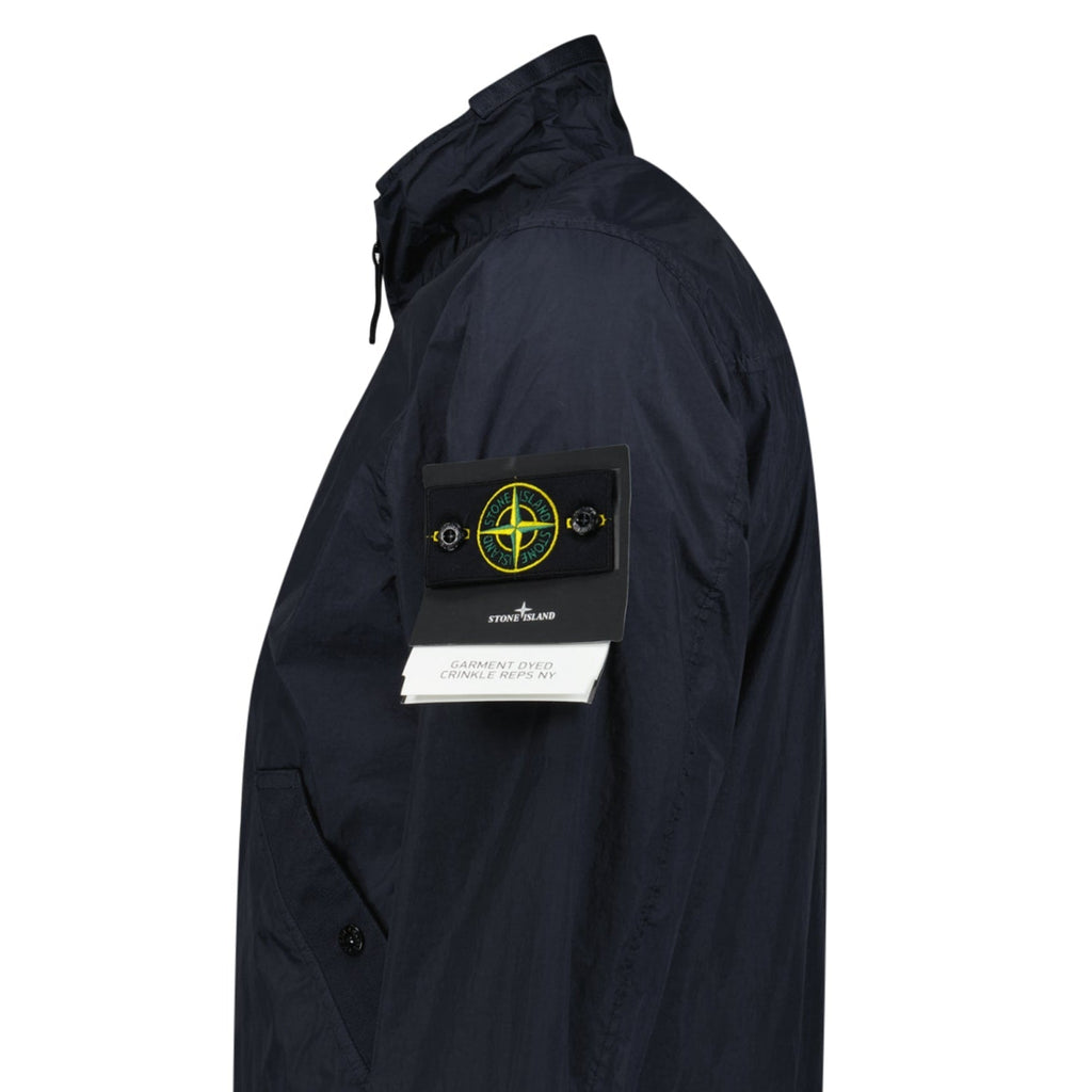 Stone Island Crinkle Reps NY Jacket in Navy Blue