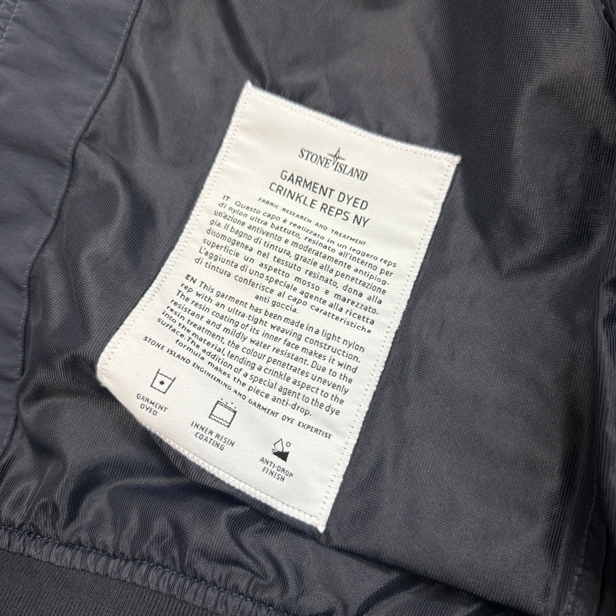 Stone Island Crinkle Reps NY Jacket in Navy Blue