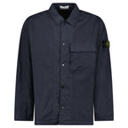 Stone Island Crinkle Reps NY Padded Overshirt in Navy