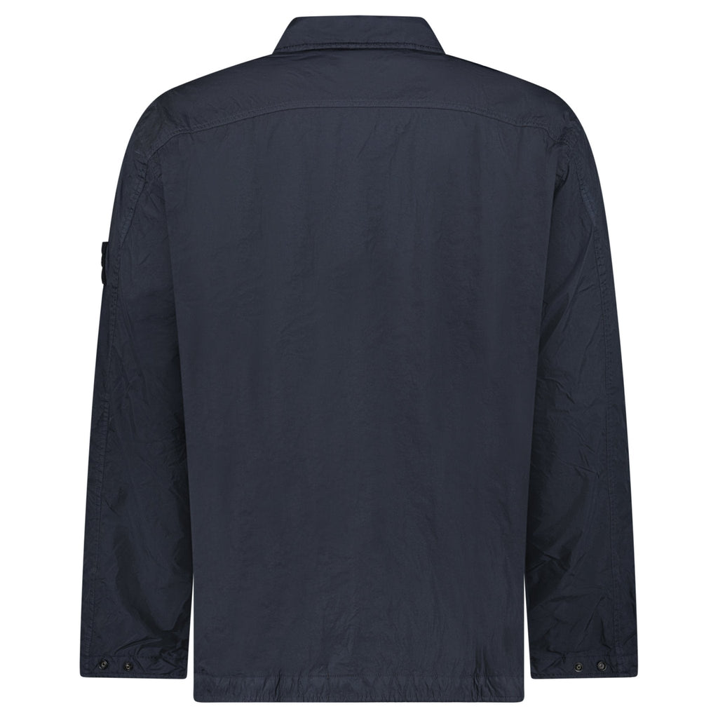 Stone Island Crinkle Reps NY Padded Overshirt in Navy