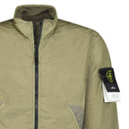 Stone Island Crinkle Reps NY Stand Collar Jacket in Military Green
