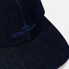 Stone Island Denim-Rinsed Baseball Cap in Blue