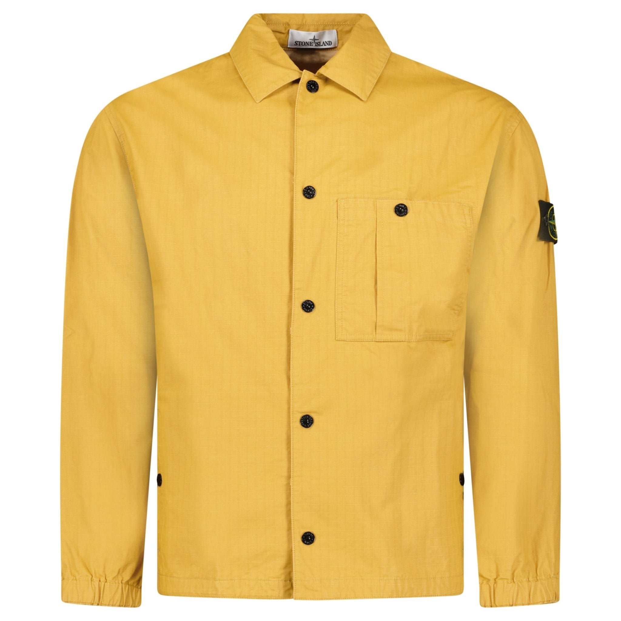 Stone Island Double-Coated Cotton Ripstop Overshirt in Mustard