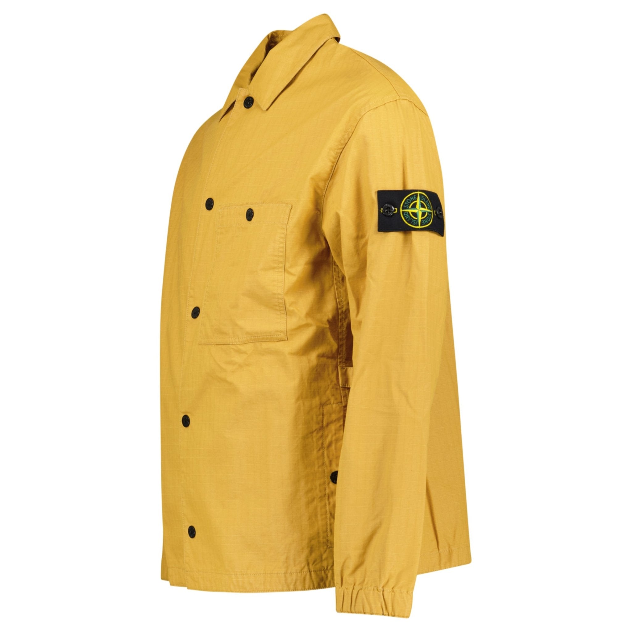 Stone Island Double-Coated Cotton Ripstop Overshirt in Mustard