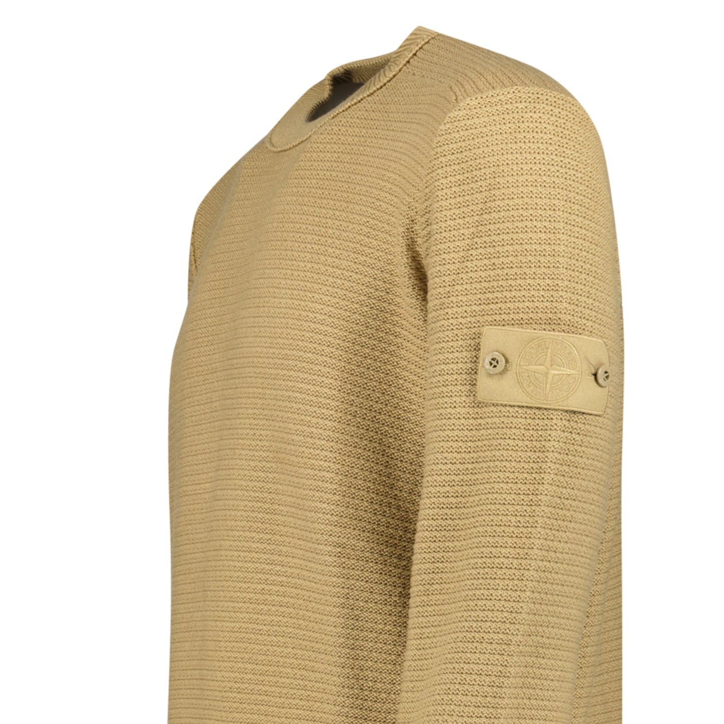 Stone Island Ghost Cotton Cashmere Crewneck Jumper in Dark Beige