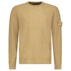Stone Island Ghost Cotton Cashmere Crewneck Jumper in Dark Beige