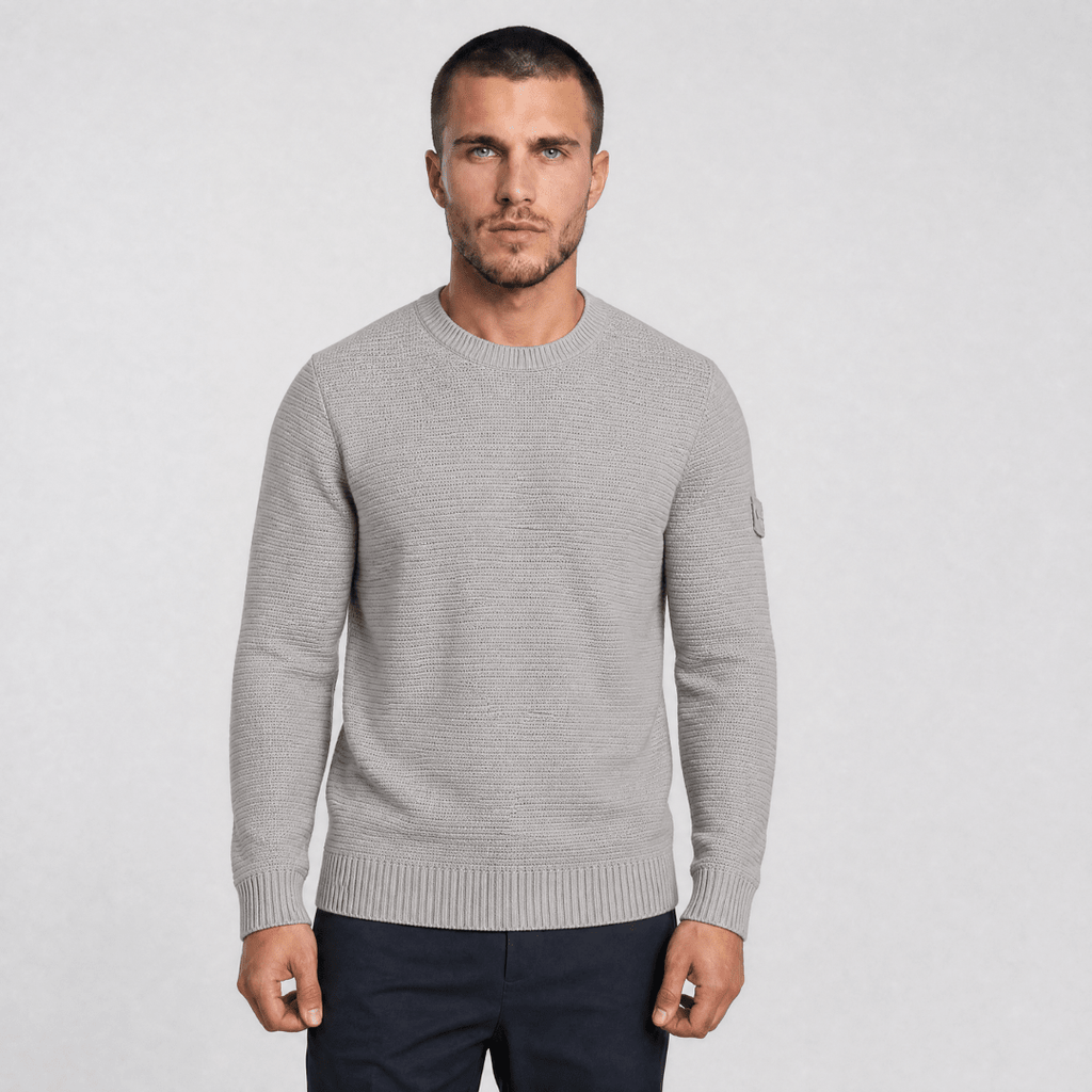 Stone Island Ghost Cotton Cashmere Crewneck Jumper in Dust Grey