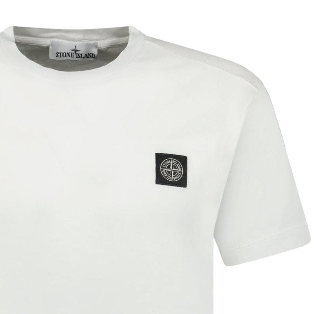 Stone Island Slim-Fit Short-Sleeve T-Shirt With Compass Patch White