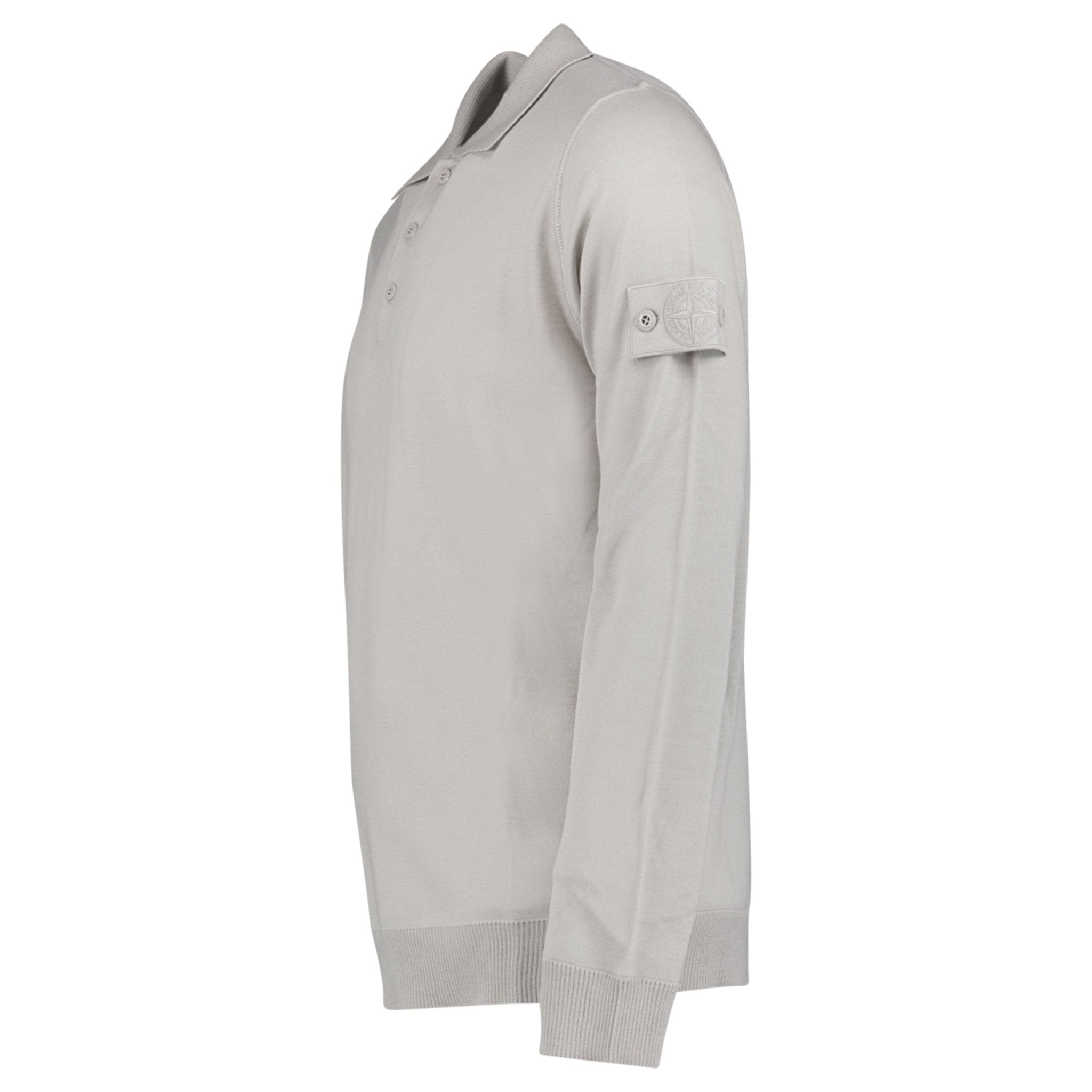 Stone Island Ghost Wool Polo-Shirt Dust Grey