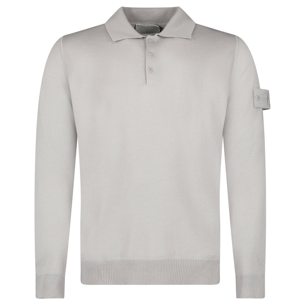 Stone Island Ghost Wool Polo-Shirt Dust Grey