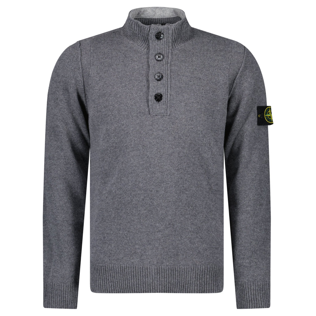 Stone Island Half-Zip Jumper in Cement Grey