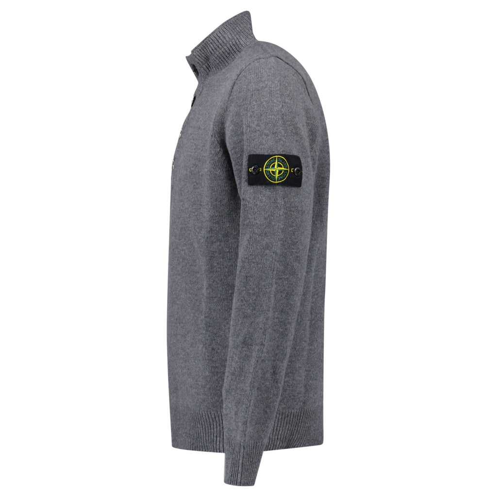 Stone Island Half-Zip Jumper in Cement Grey
