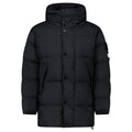 Stone Island Hooded Down Crinkle Reps NY Jacket in Black