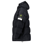 Stone Island Hooded Down Crinkle Reps NY Jacket in Black