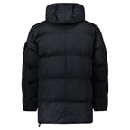 Stone Island Hooded Down Crinkle Reps NY Jacket in Black