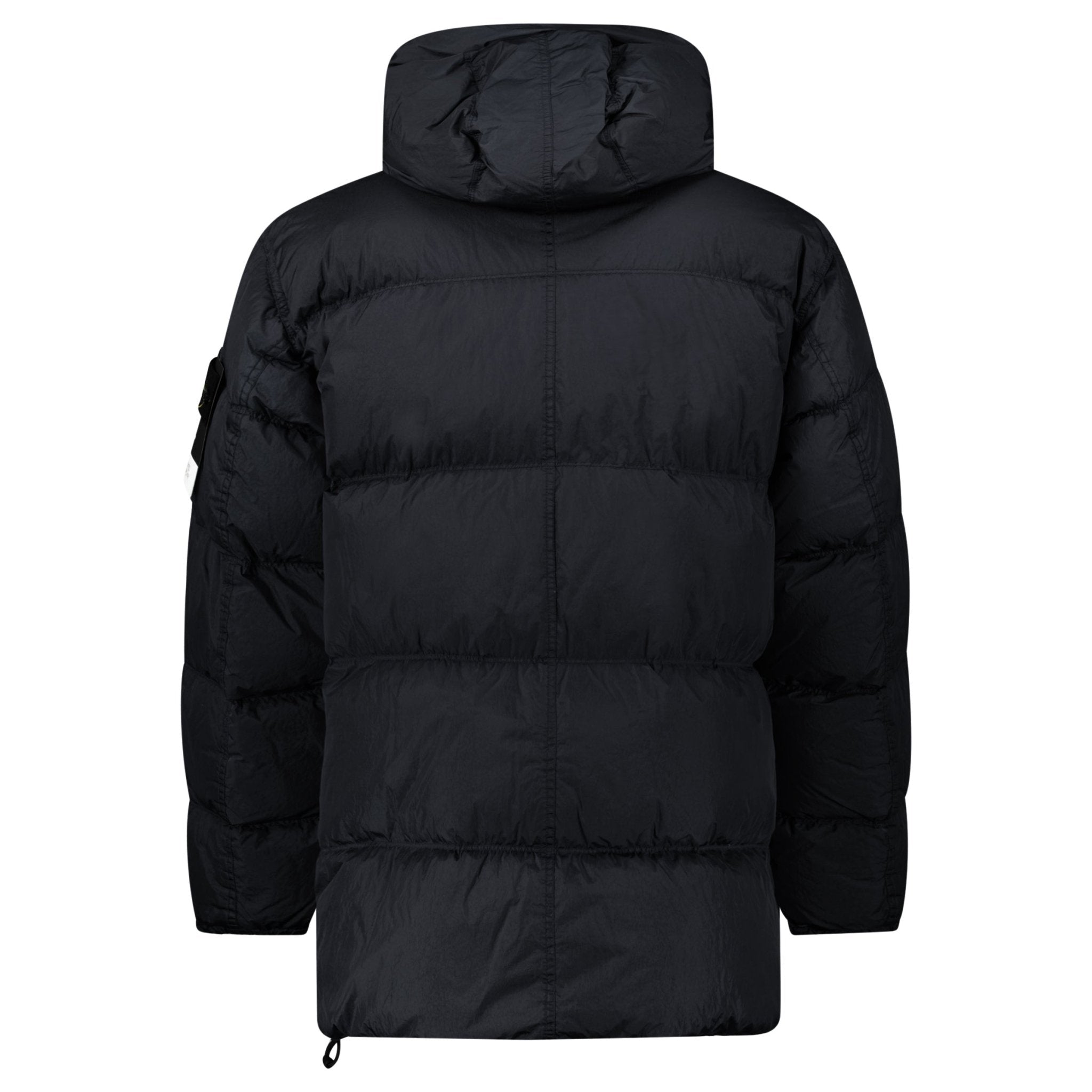 Stone Island Hooded Down Crinkle Reps NY Jacket in Black