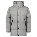 Stone Island Hooded Down Crinkle Reps NY Jacket in Cement