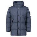 Stone Island Hooded Down Crinkle Reps NY Jacket in Navy