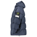 Stone Island Hooded Down Crinkle Reps NY Jacket in Navy