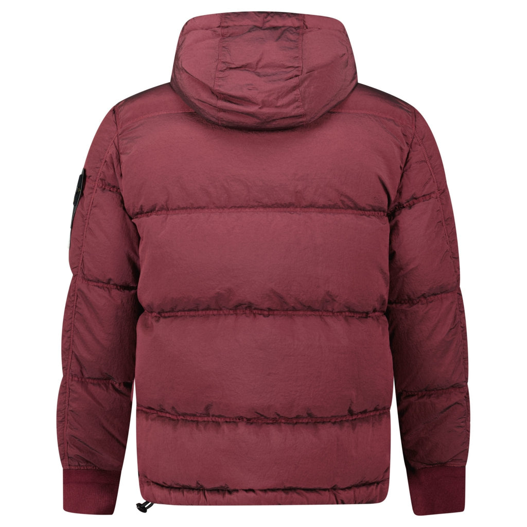 Stone Island Hooded ECONYL®  Down Parka in Burgundy