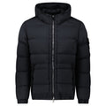 Stone Island Hooded Puffer Jacket In Seamless Tunnel Nylon Black