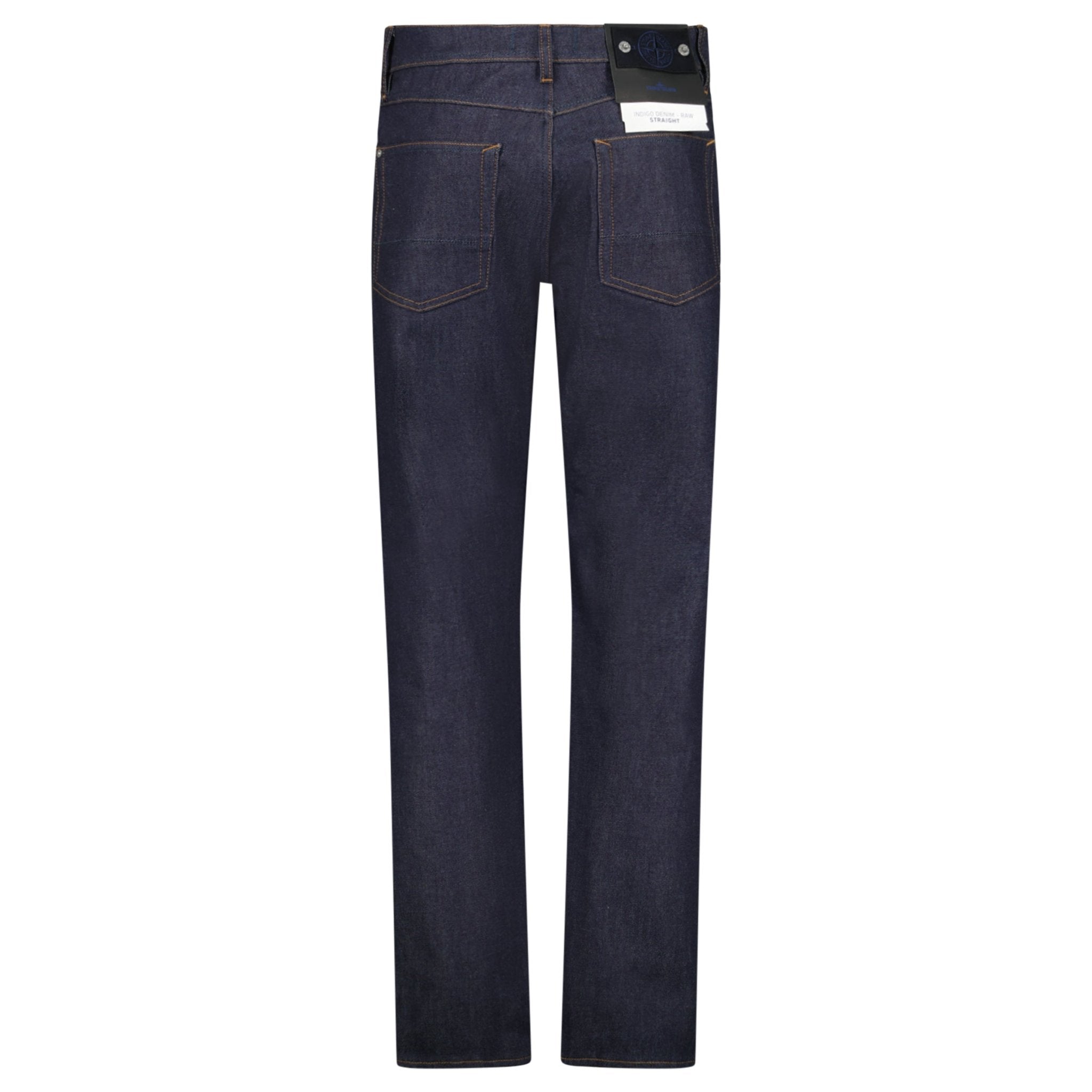 Stone Island Indigo Denim-Raw Jeans in Blue