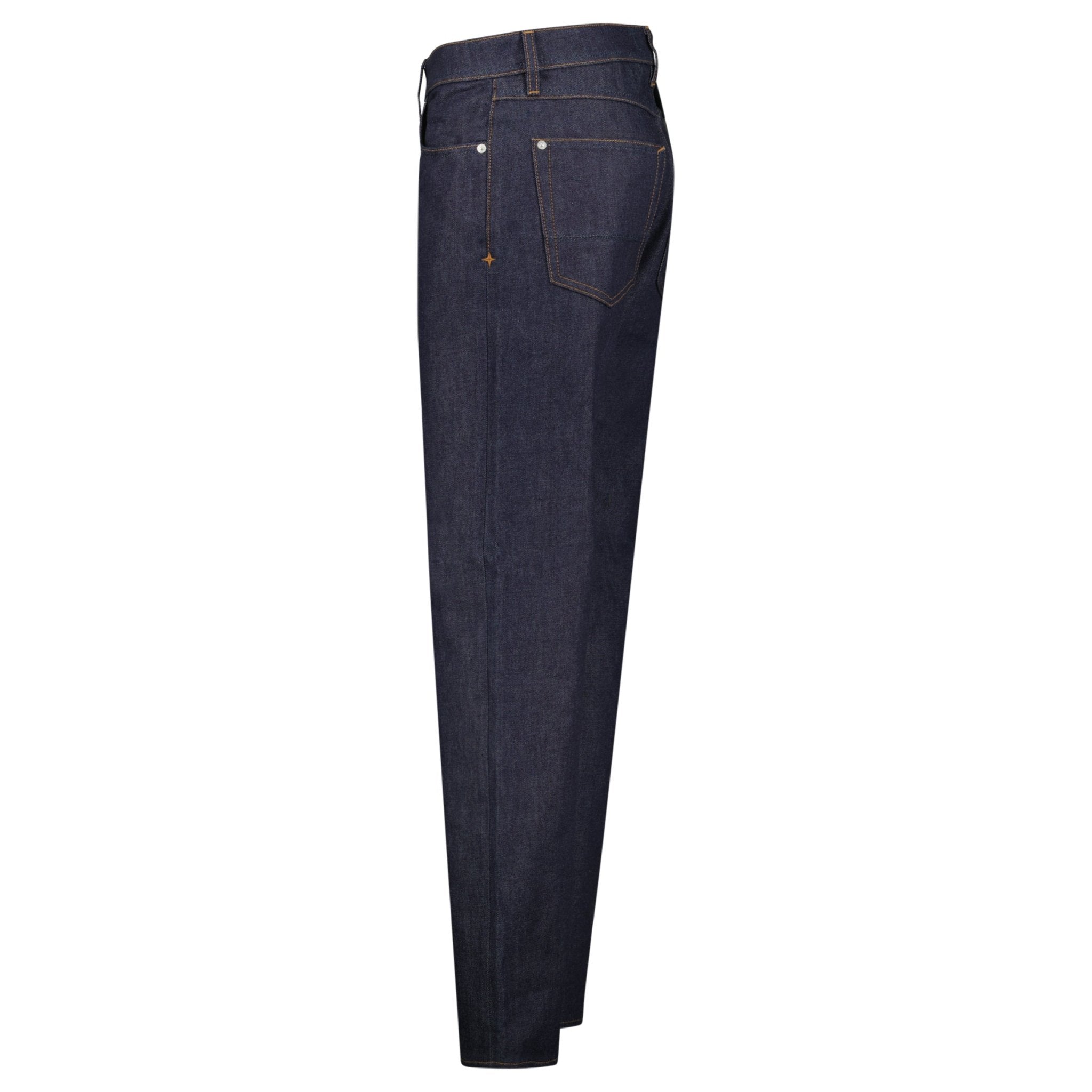 Stone Island Indigo Denim-Raw Jeans in Blue