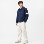 Stone Island Indigo Denim-Rinsed Coach Jacket in Blue Rinse