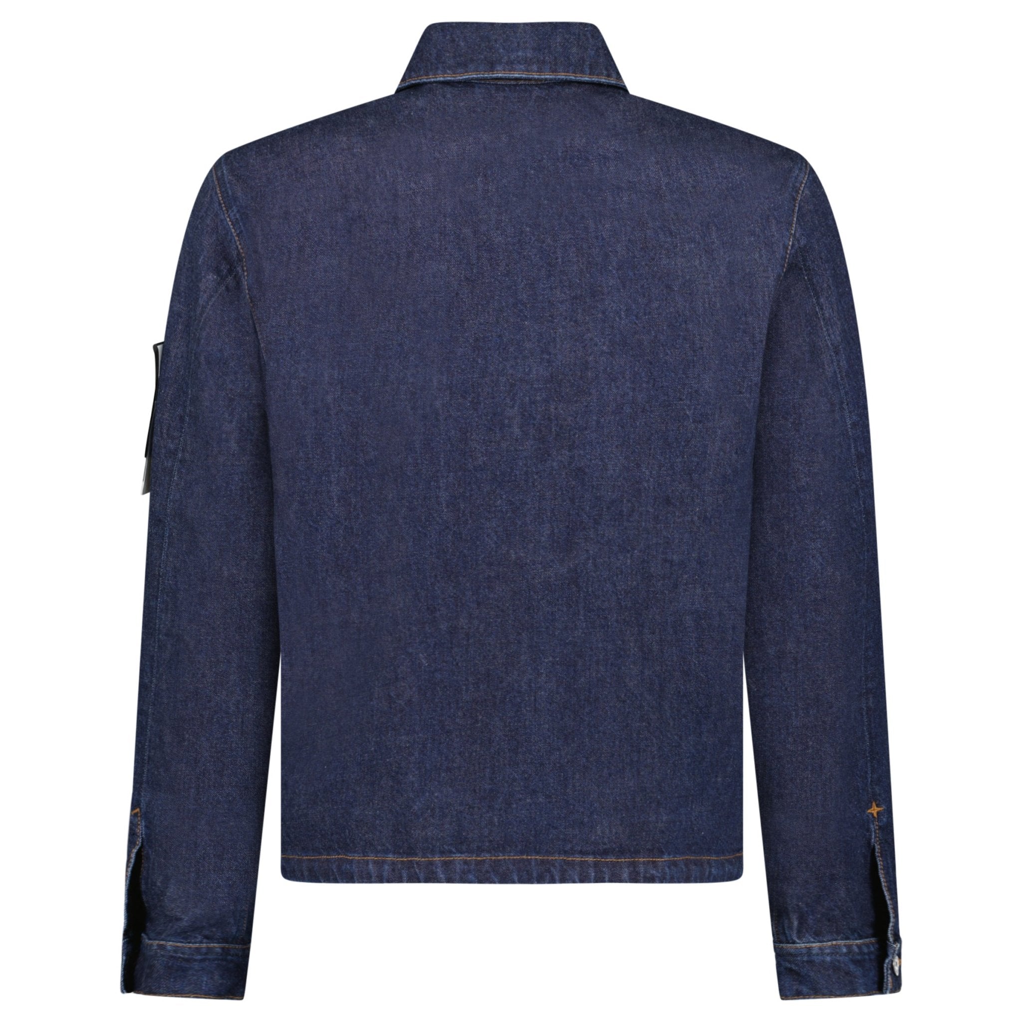 Stone Island Indigo Denim-Rinsed Coach Jacket in Blue Rinse