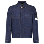 Stone Island Indigo Denim-Rinsed Coach Jacket in Blue Rinse