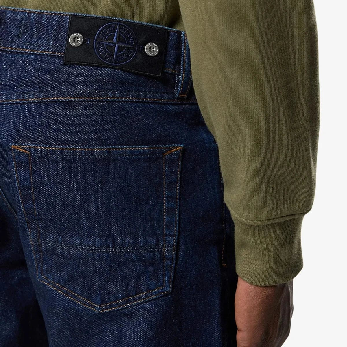 Stone Island Indigo Denim-Rinsed Jeans in Blue
