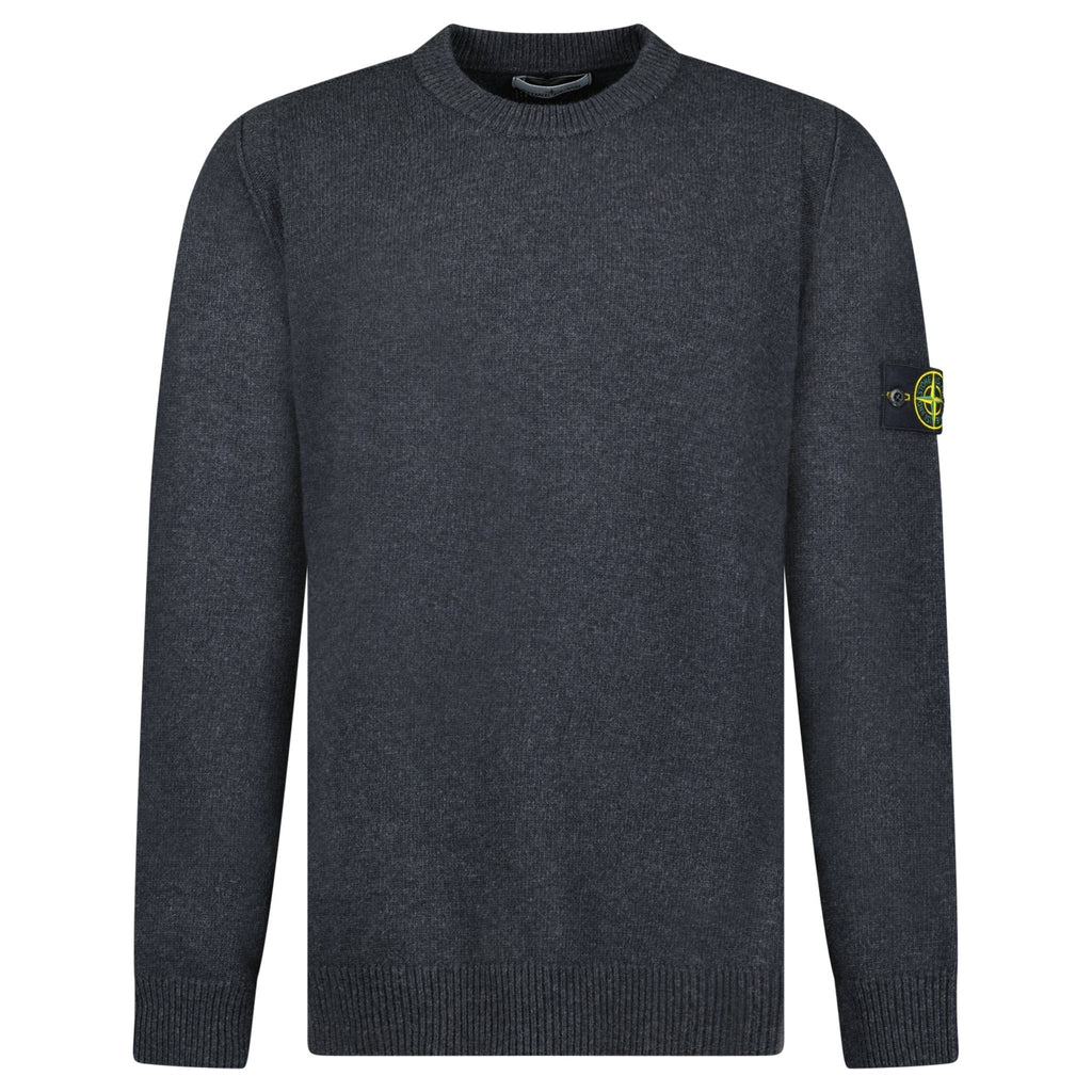 Stone Island Lambswool Crewneck Jumper in Grey