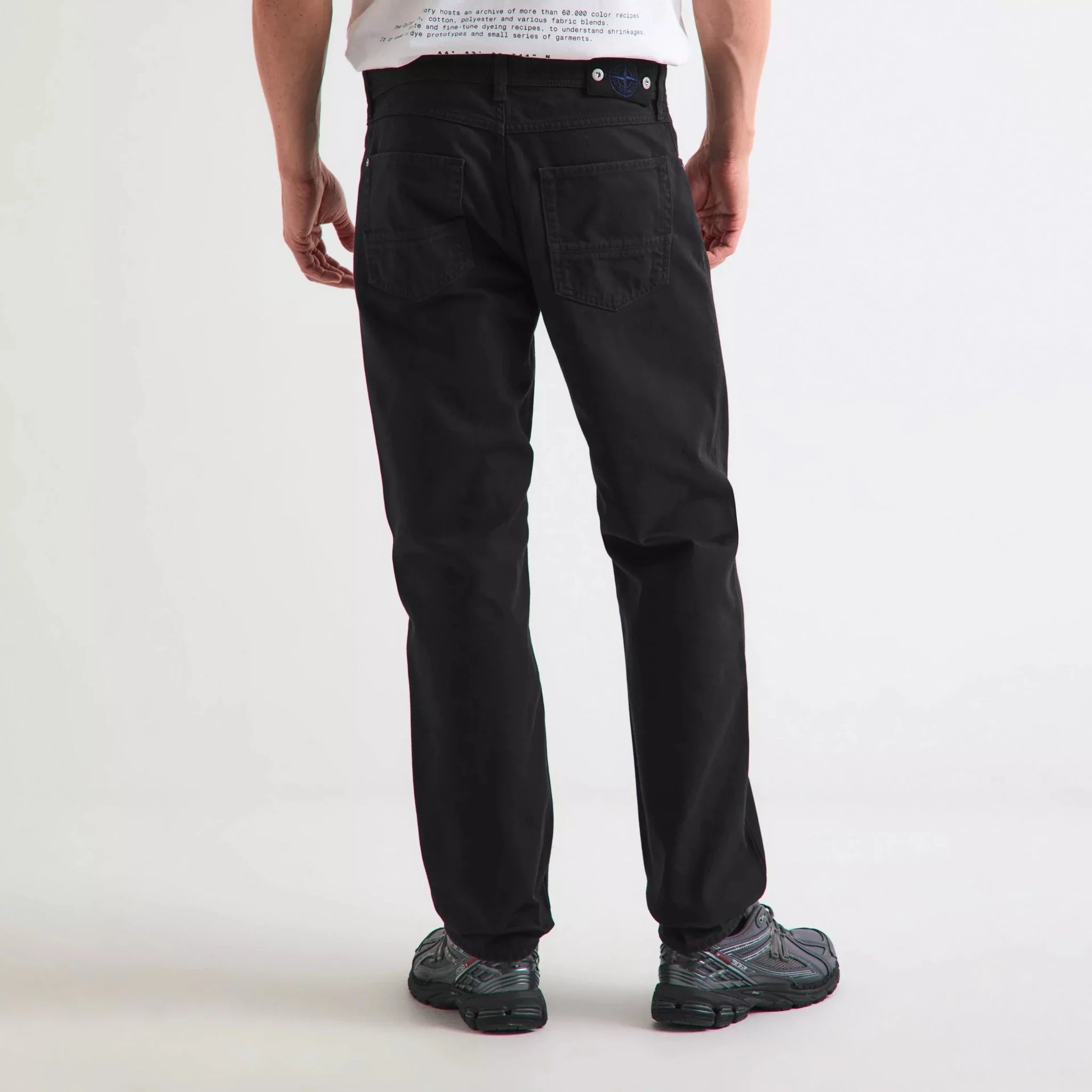 Stone Island Light Bull Denim-TC Five-Pocket Jeans in Black