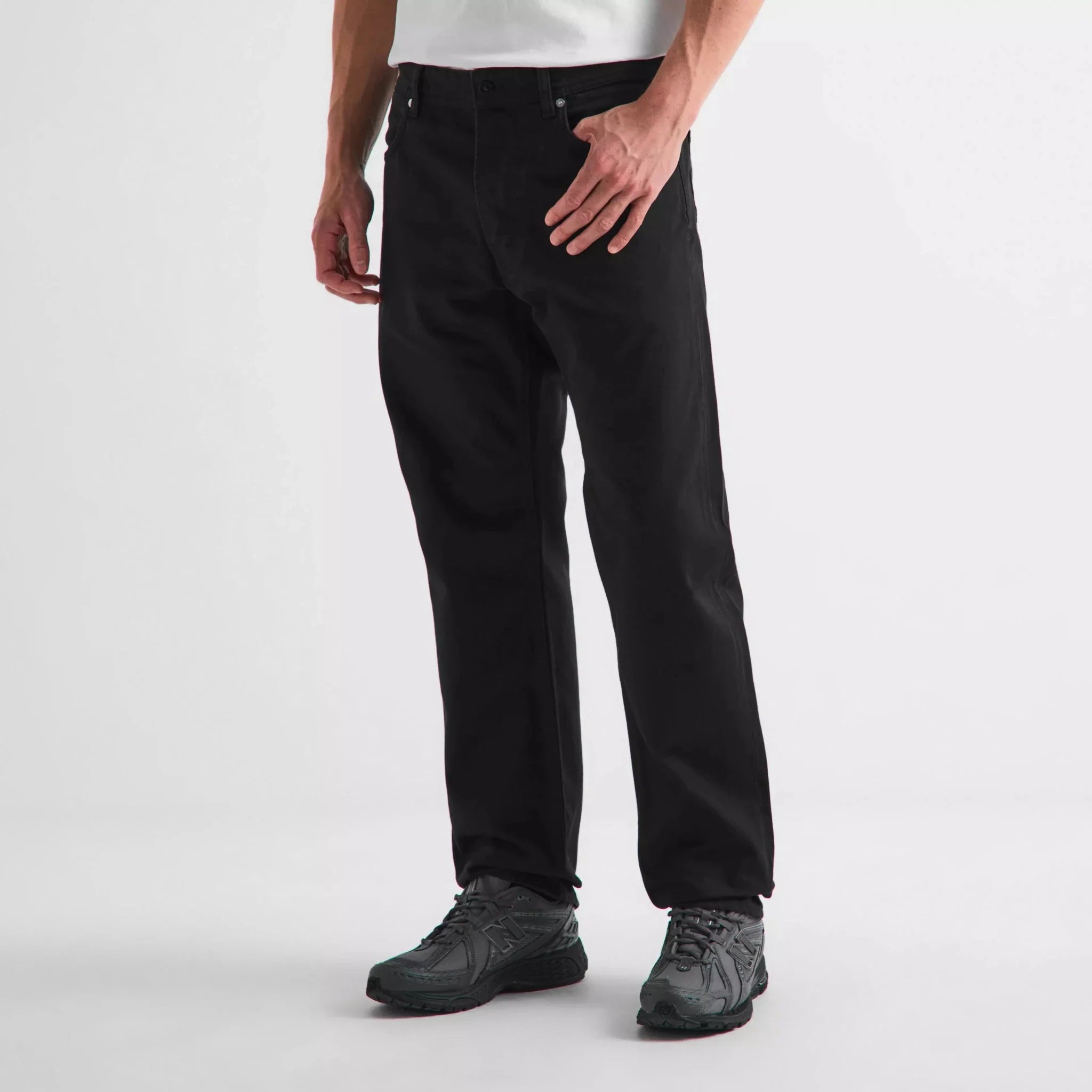 Stone Island Light Bull Denim-TC Five-Pocket Jeans in Black