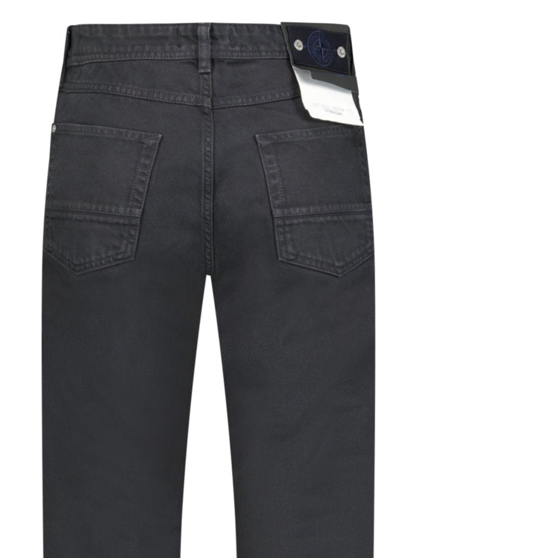Stone Island Light Bull Denim-TC Five-Pocket Jeans in Black