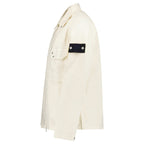 Stone Island Light Bull Denim-TC Overshirt in Ivory