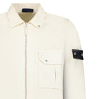 Stone Island Light Bull Denim-TC Overshirt in Ivory