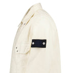 Stone Island Light Bull Denim-TC Overshirt in Ivory