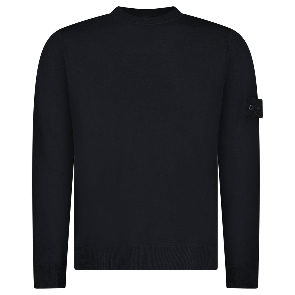 Stone Island Light Pure RWS Wool Ghost Jumper in Black
