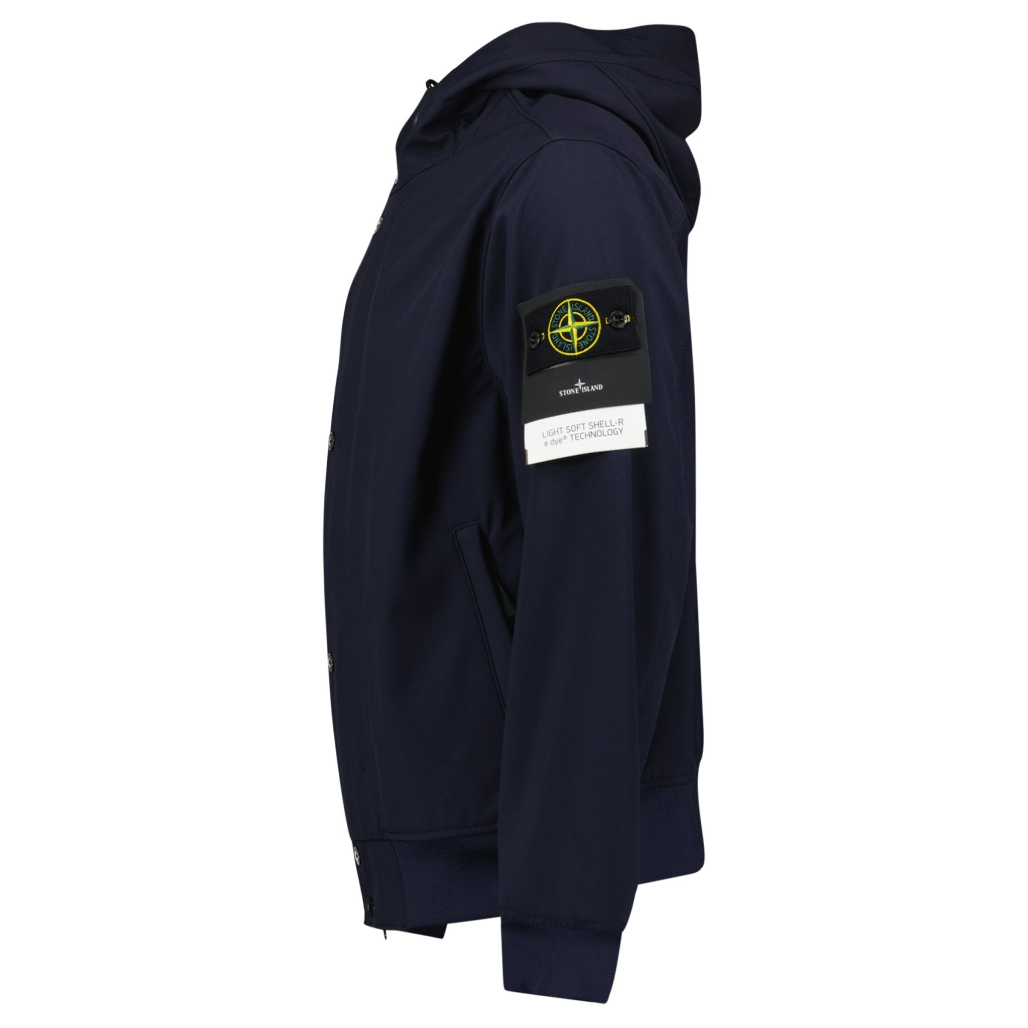 Stone Island Light Soft Shell-R e.dye Jacket in Navy