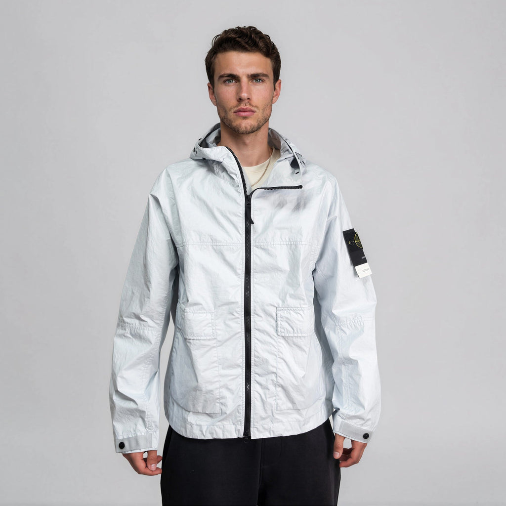 Stone Island Membrana 3L TC Hooded Jacket in in Sky Blue