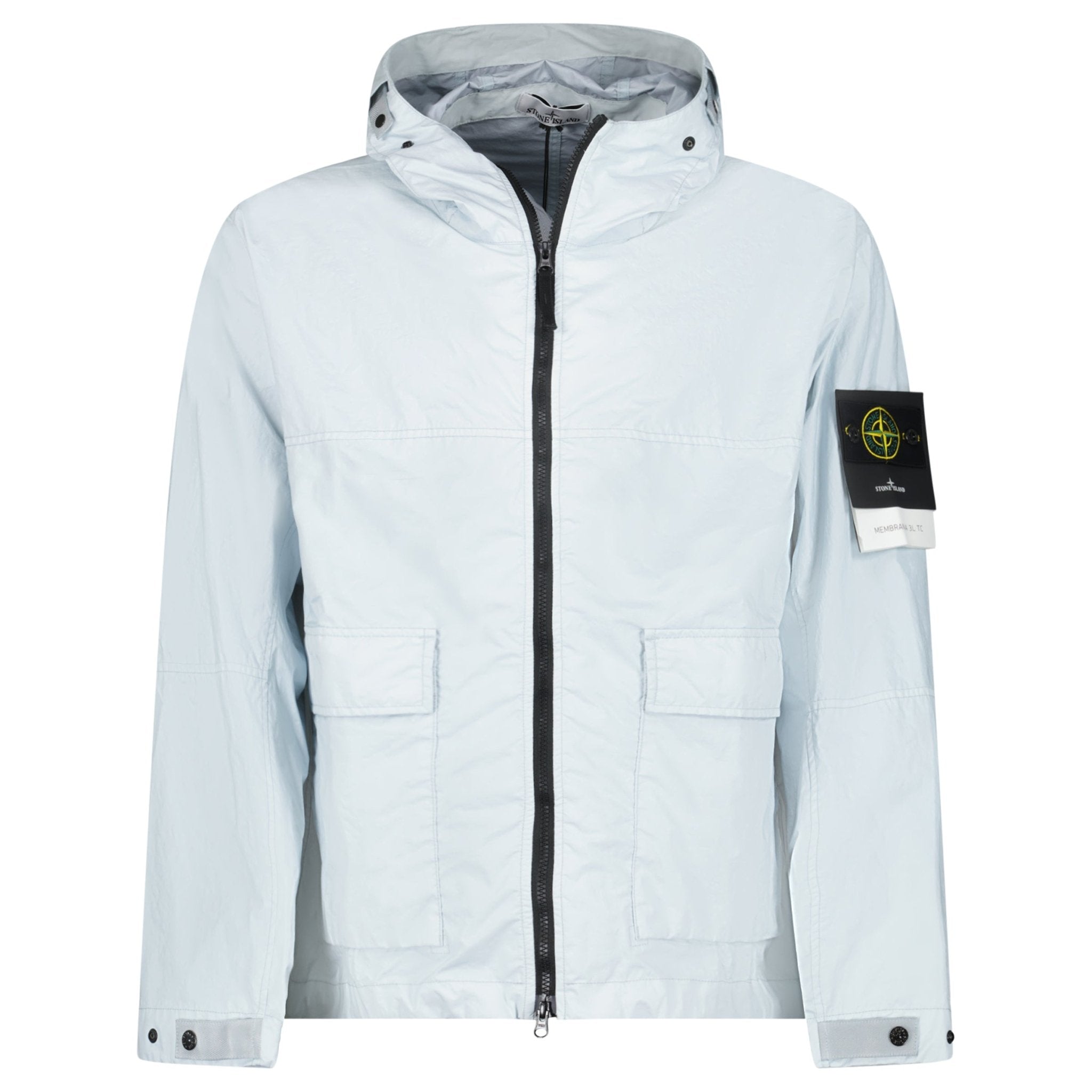 Stone Island Membrana 3L TC Hooded Jacket in in Sky Blue
