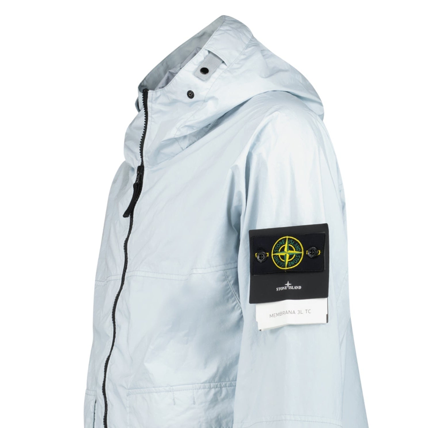 Stone Island Membrana 3L TC Hooded Jacket in in Sky Blue