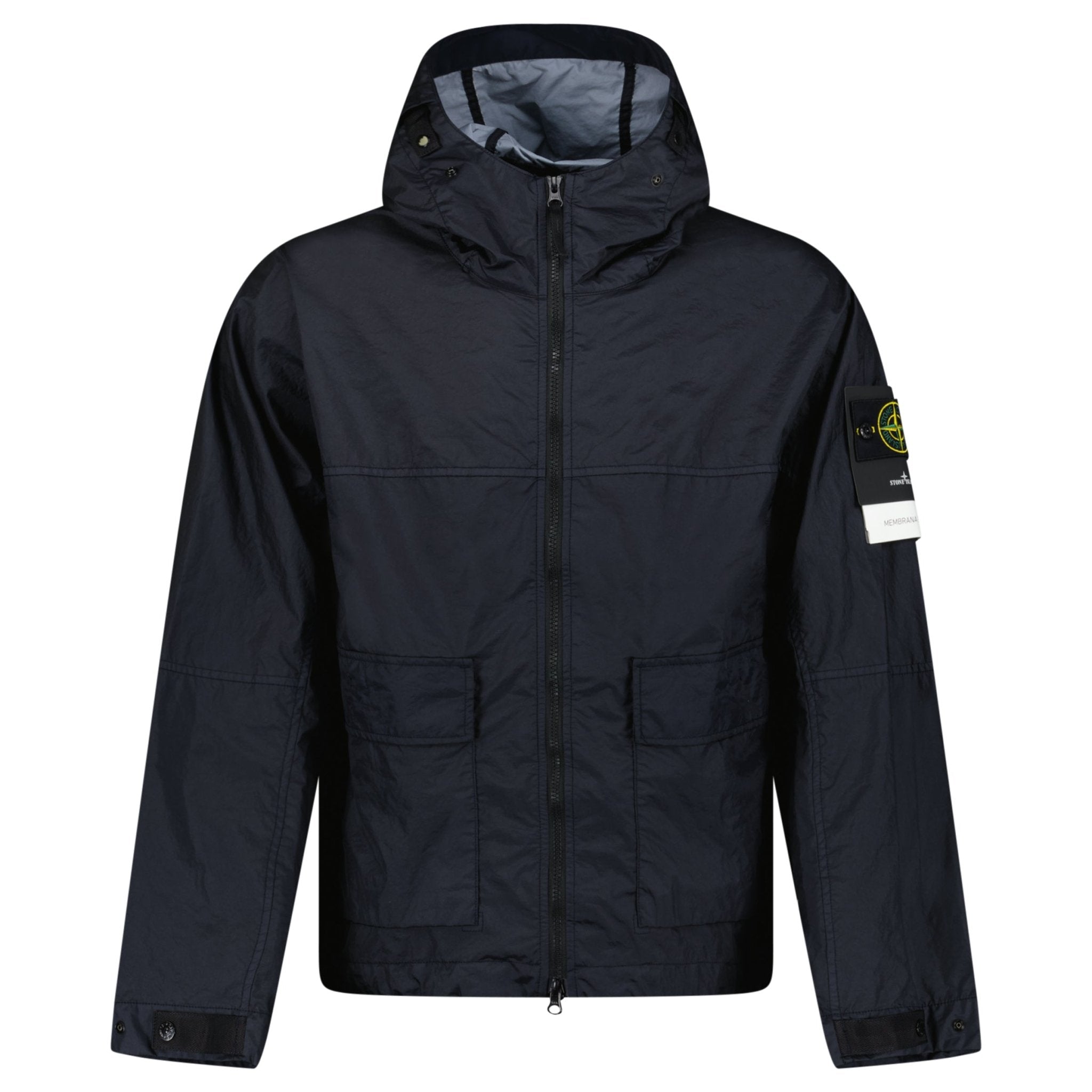 Stone Island Membrana 3L TC Hooded Jacket in Navy