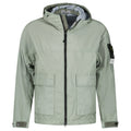 Stone Island Membrana 3L TC Hooded Jacket in Sage Green