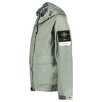 Stone Island Membrana 3L TC Hooded Jacket in Sage Green