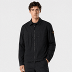 Stone Island Mercerised Organic Cotton Ripstop Overshirt in Black